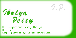 ibolya peity business card